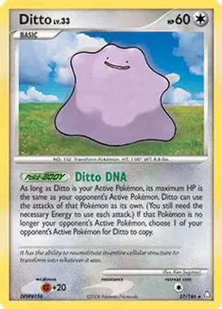 2008 Pokemon Diamond & Pearl Legends Awakened #27/146 - Ditto