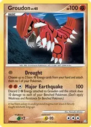 2008 Pokemon Diamond & Pearl Legends Awakened #29/146 - Groudon