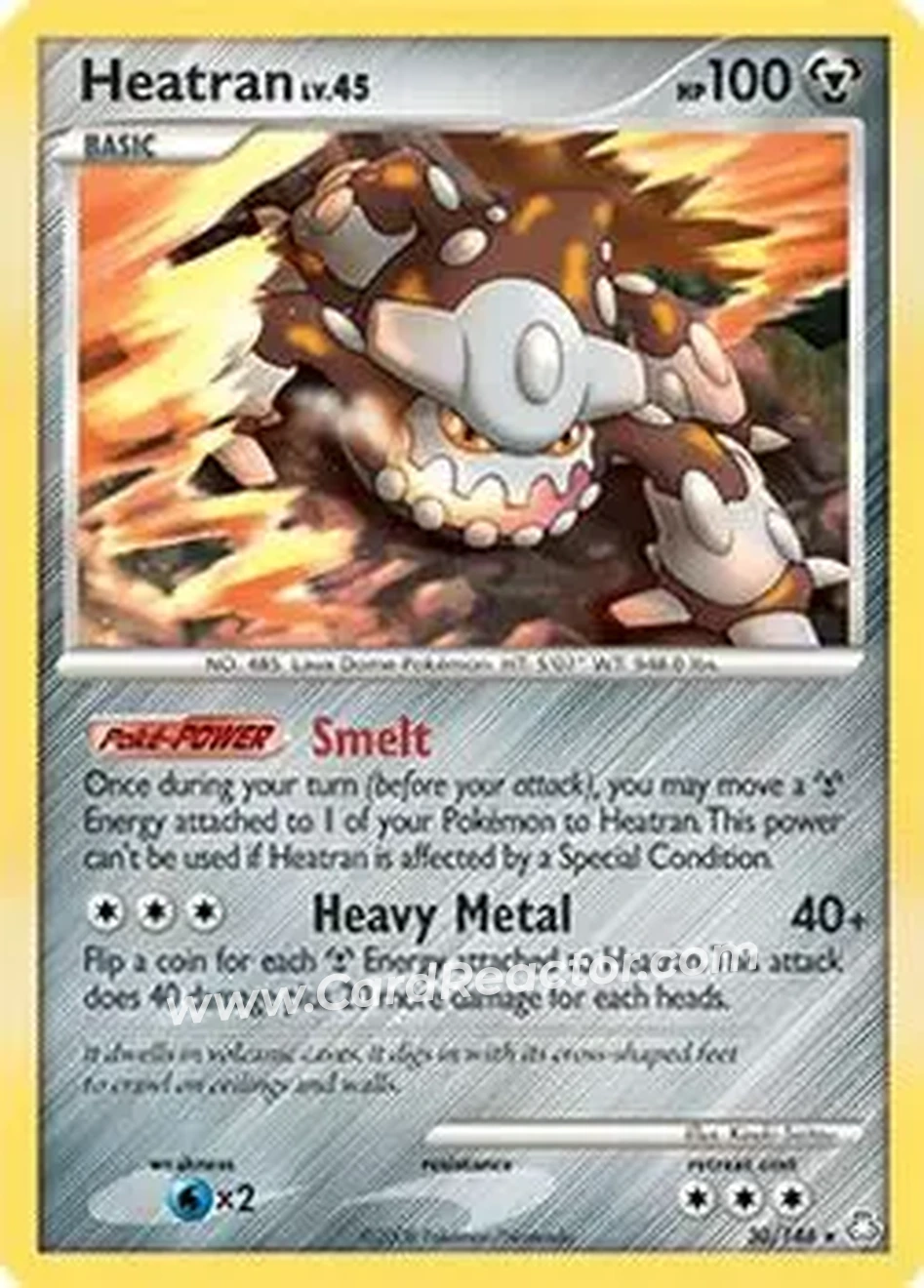 2008 Pokemon Diamond & Pearl Legends Awakened #30/146 - Heatran - Front