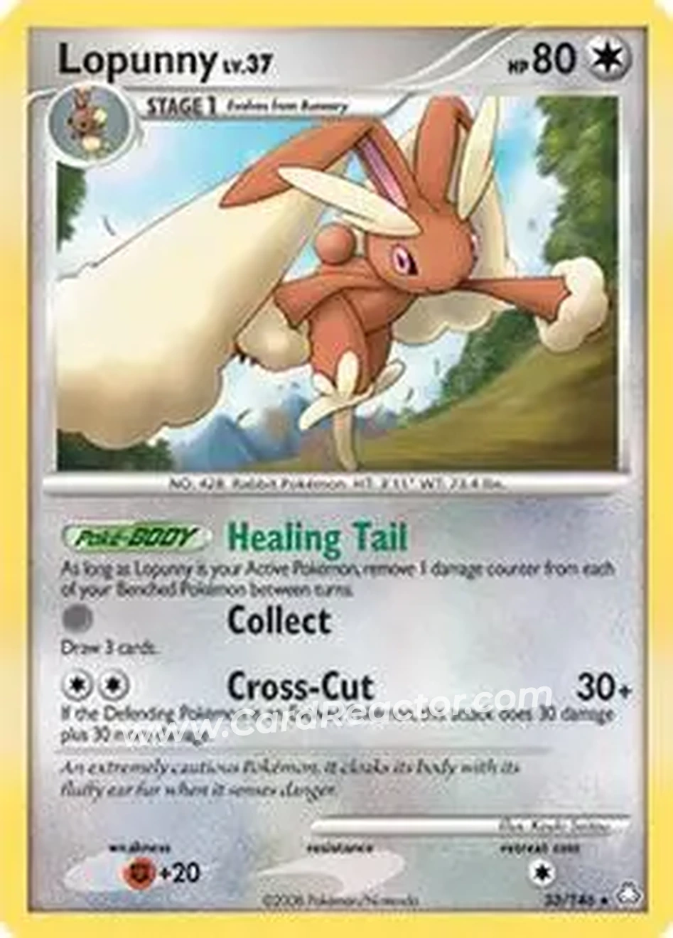 2008 Pokemon Diamond & Pearl Legends Awakened #33/146 - Mega Lopunny ex - Front