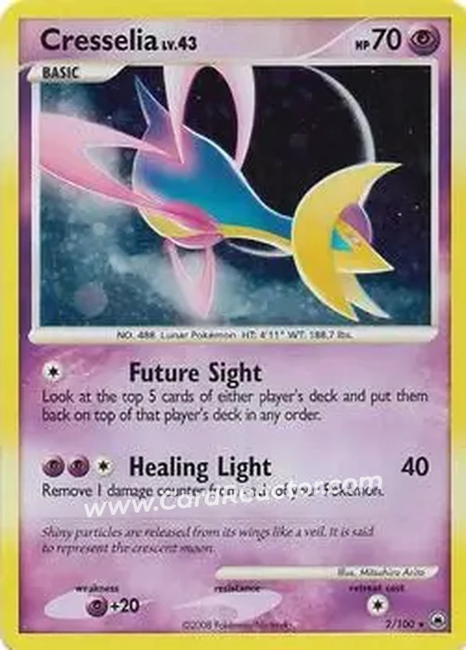 2008 Pokemon Diamond & Pearl Majestic Dawn #2/100 - Cresselia - Front