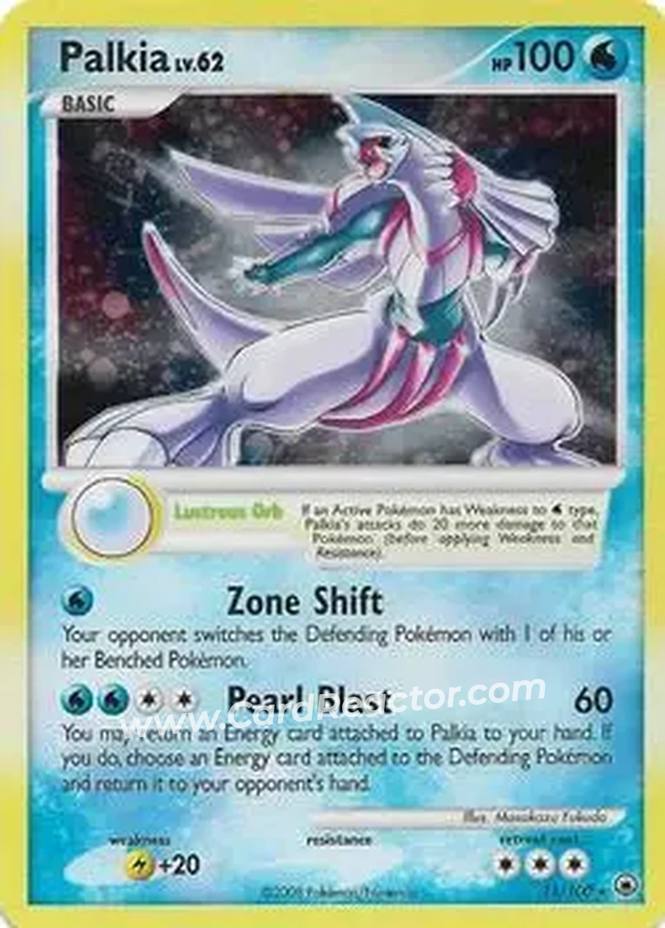 2008 Pokemon Diamond & Pearl Majestic Dawn #11/100 - Palkia - Front