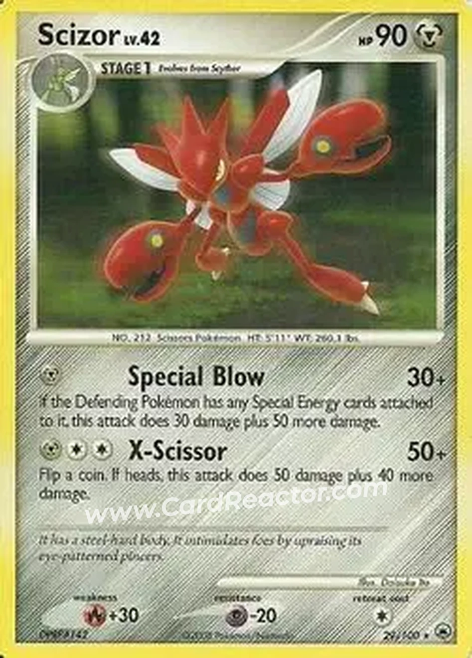 2008 Pokemon Diamond & Pearl Majestic Dawn #29/100 - Scizor - Front