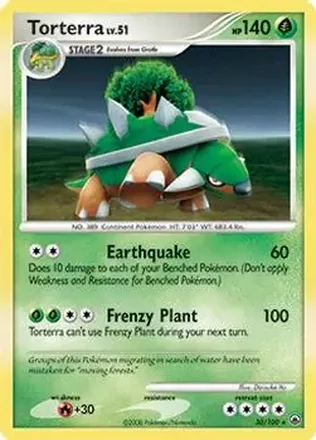 2008 Pokemon Diamond & Pearl Majestic Dawn #30/100 - Torterra ex