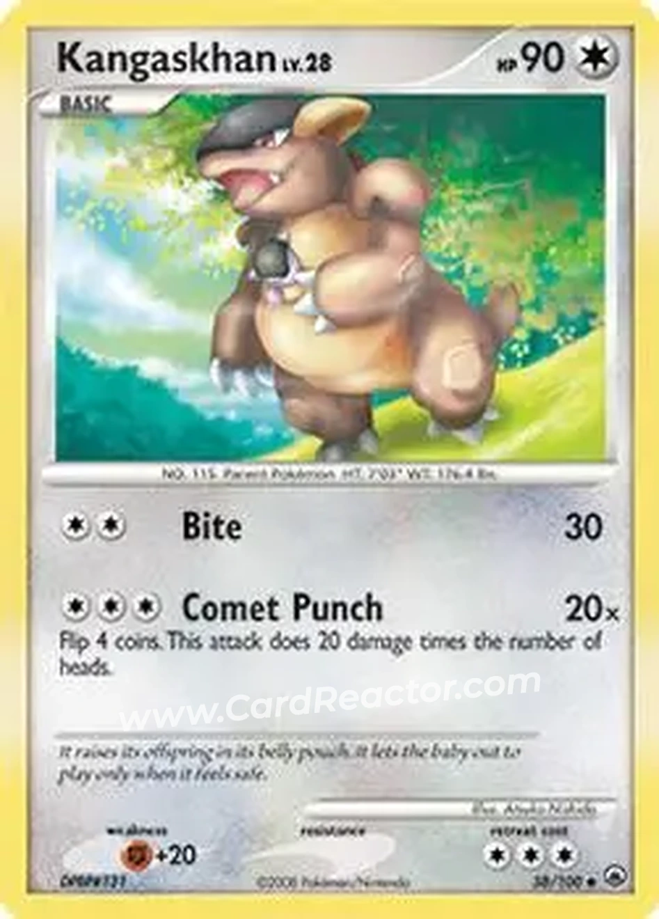 2008 Pokemon Diamond & Pearl Majestic Dawn #38/100 - Kangaskhan - Front