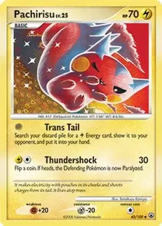 2008 Pokemon Diamond & Pearl Majestic Dawn #43/100 - Pachirisu