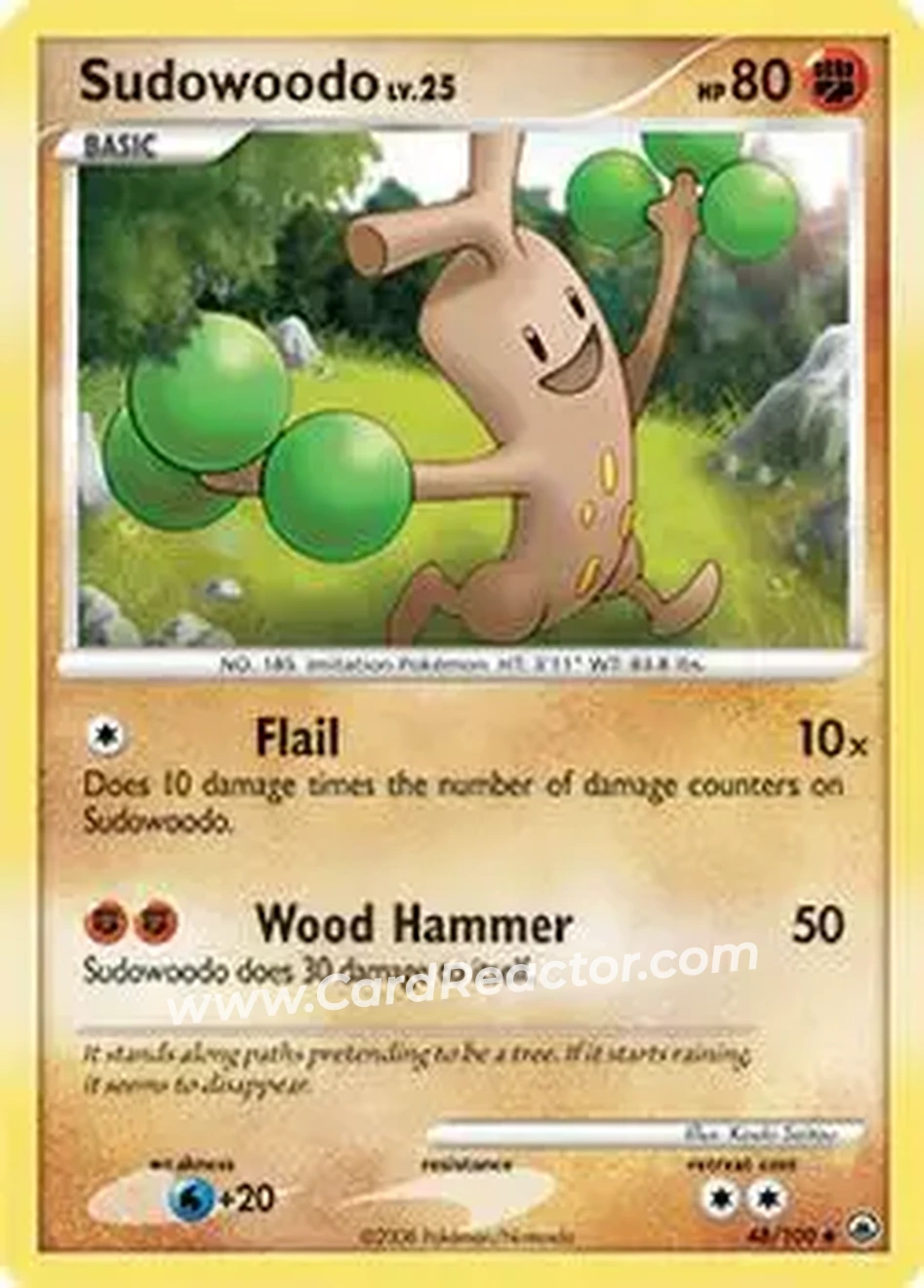 2008 Pokemon Diamond & Pearl Majestic Dawn #48/100 - Sudowoodo - Front