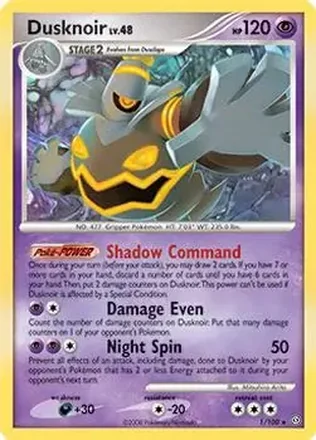 2008 Pokemon Diamond & Pearl Stormfront #1/100 - Dusknoir