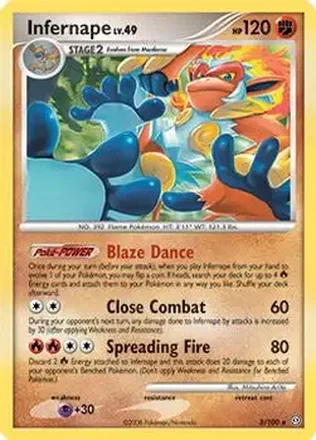 2008 Pokemon Diamond & Pearl Stormfront #3/100 - Infernape