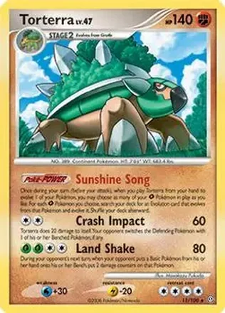 2008 Pokemon Diamond & Pearl Stormfront #11/100 - Torterra ex
