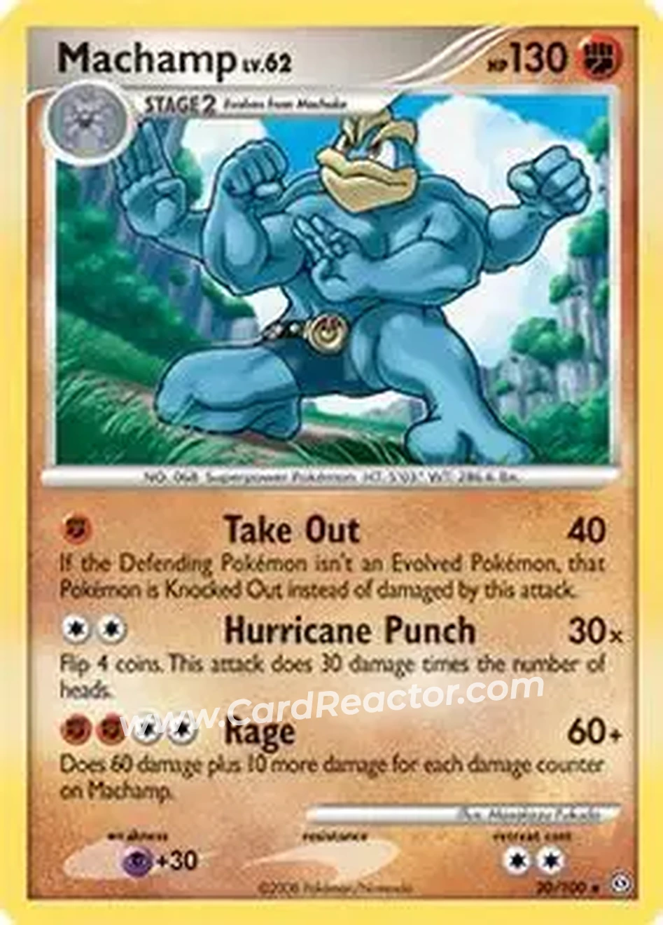2008 Pokemon Diamond & Pearl Stormfront #20/100 - Machamp - Front