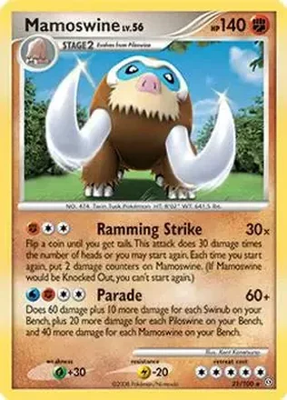 2008 Pokemon Diamond & Pearl Stormfront #21/100 - Mamoswine ex