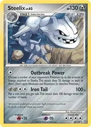 2008 Pokemon Diamond & Pearl Stormfront #28/100 - Steelix