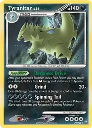 2008 Pokemon Diamond & Pearl Stormfront #30/100 - Dark Tyranitar