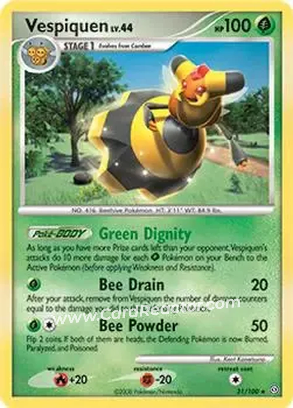 2008 Pokemon Diamond & Pearl Stormfront #31/100 - ビークイン - Front