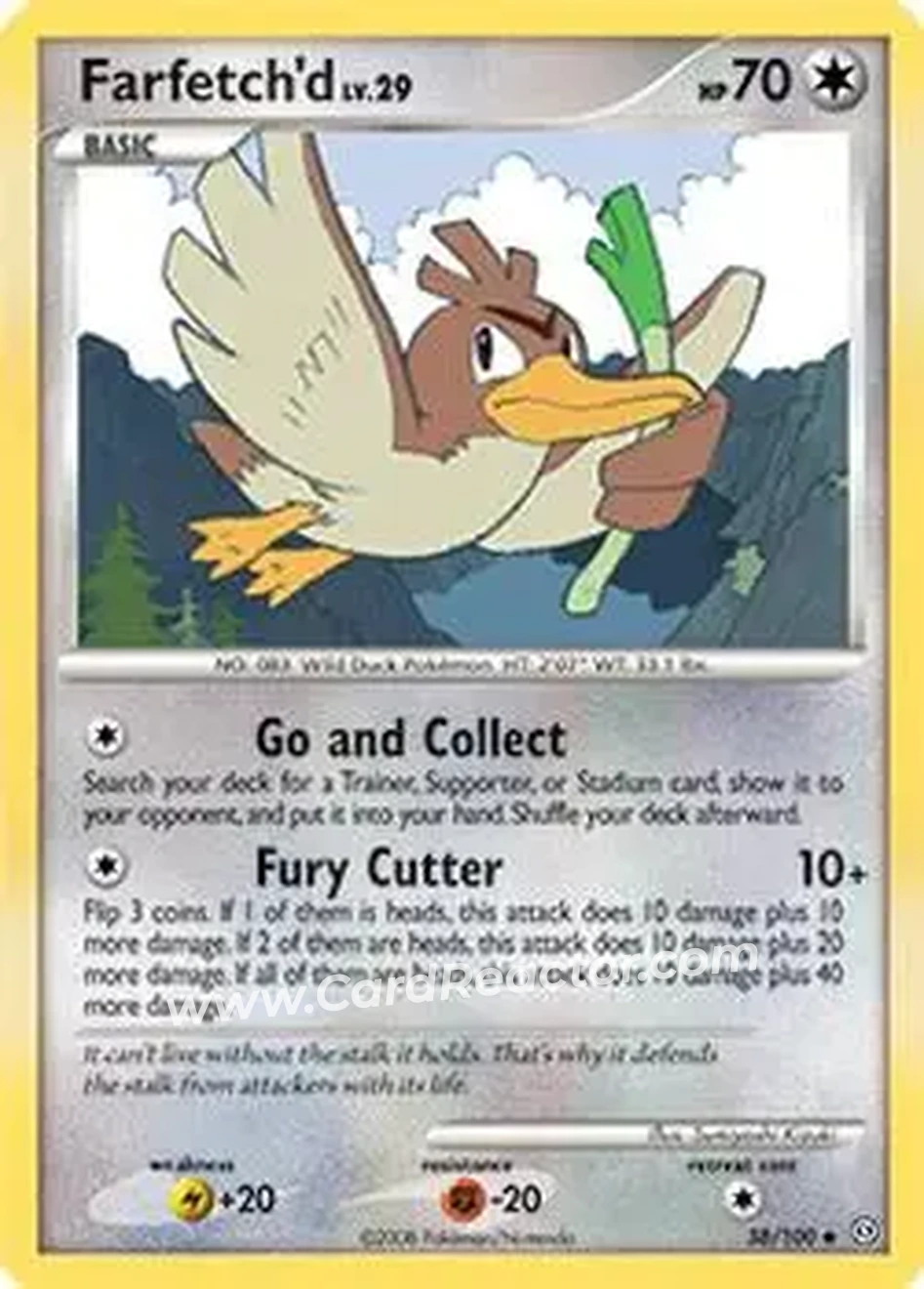 2008 Pokemon Diamond & Pearl Stormfront #38/100 - Farfetch'd - Front