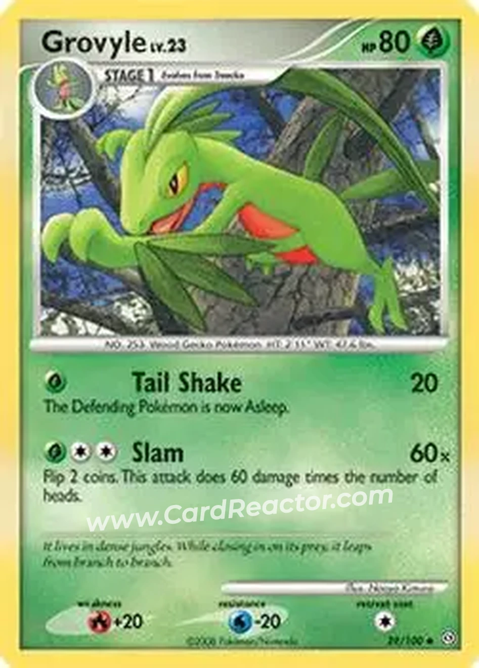 2008 Pokemon Diamond & Pearl Stormfront #39/100 - Grovyle - Front