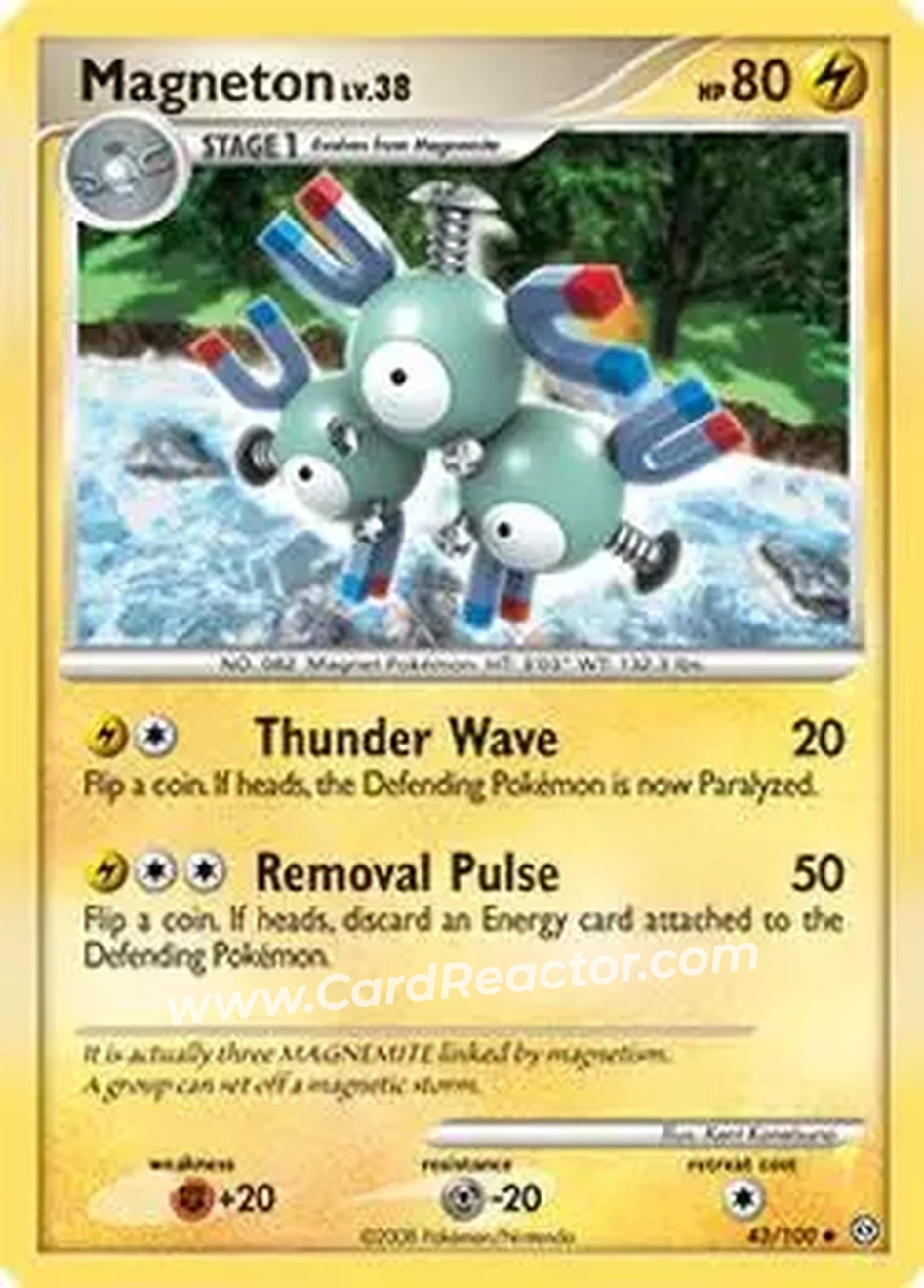 2008 Pokemon Diamond & Pearl Stormfront #43/100 - Magneton - Front