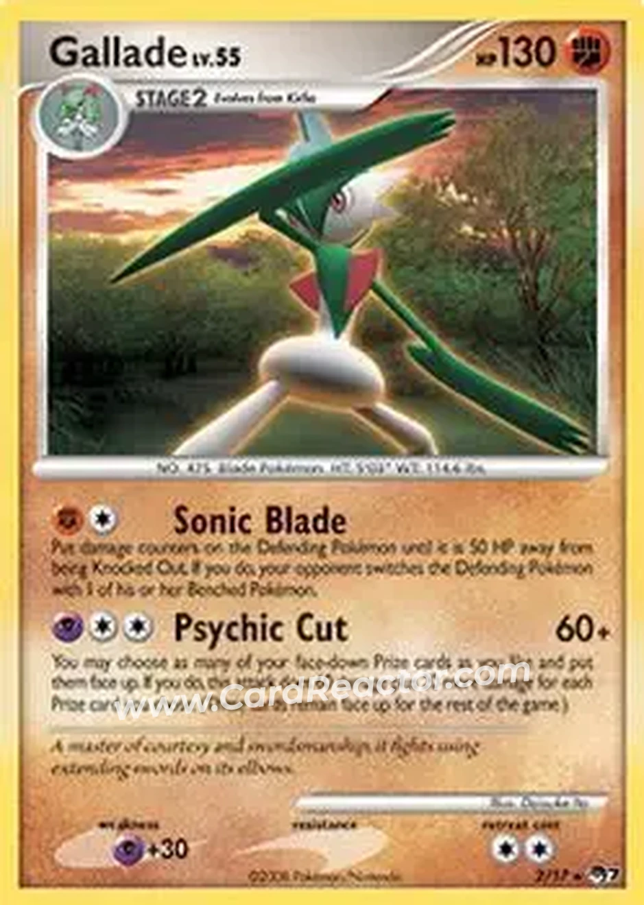 2008 Pokemon Organized Play Series 7 #2/17 - Mega Gallade ex - Front