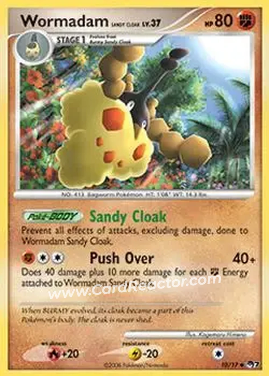 2008 Pokemon Organized Play Series 7 #10/17 - Wormadam - Front