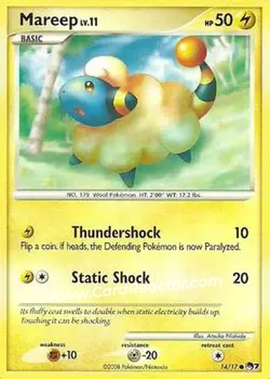 2008 Pokemon Organized Play Series 7 #14/17 - Mareep - Front