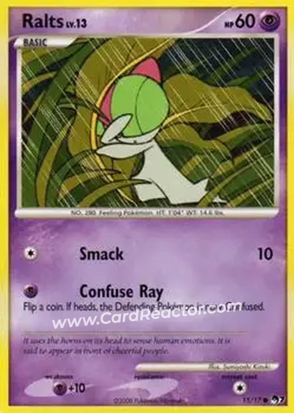 2008 Pokemon Organized Play Series 7 #15/17 - Ralts - Front