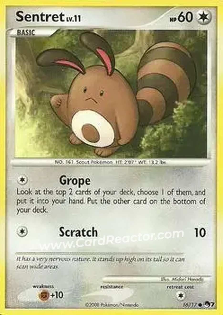 2008 Pokemon Organized Play Series 7 #16/17 - Sentret - Front