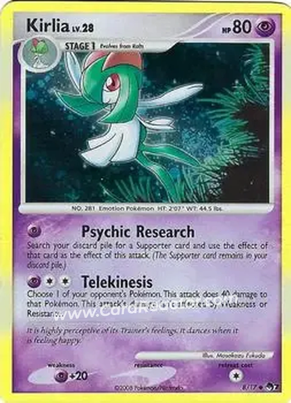 2008 Pokemon Organized Play Series 7 - Holo #8/17 - Kirlia - Front