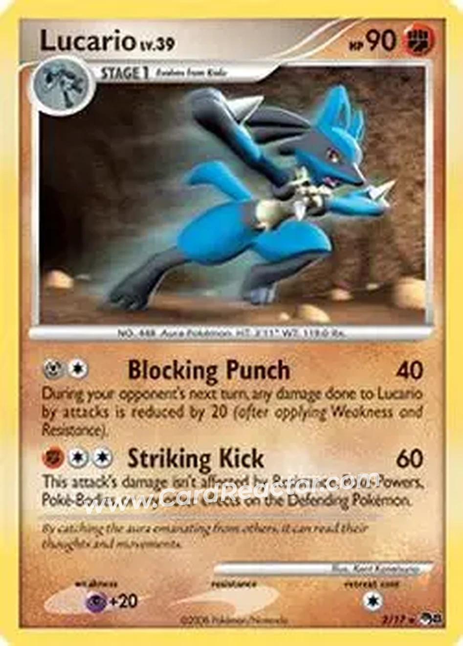 2008 Pokemon Organized Play Series 8 #2/17 - Lucario - Front