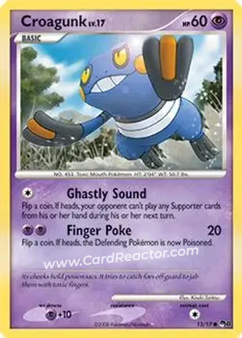 2008 Pokemon Organized Play Series 8 #13/17 - Croagunk - Front