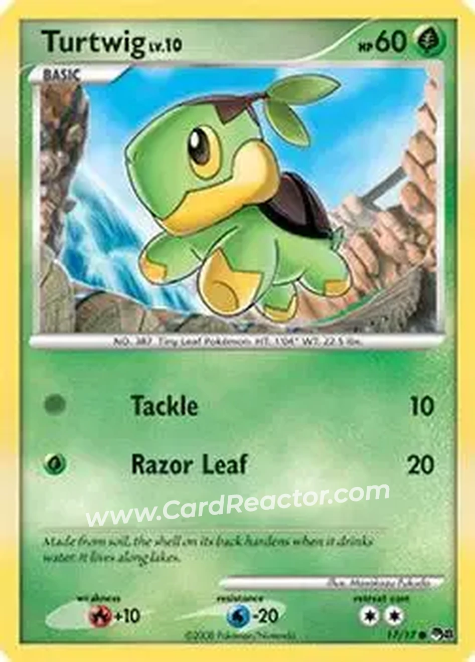 2008 Pokemon Organized Play Series 8 #17/17 - Turtwig - Front