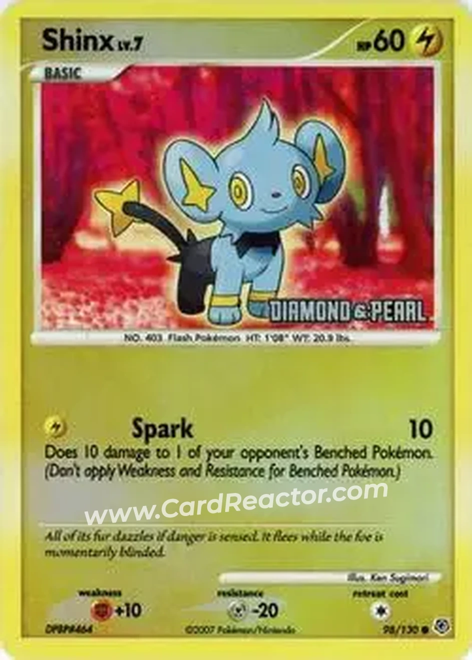 2008 Pokémon Burger King Promos #98/130 - コリンク - Front