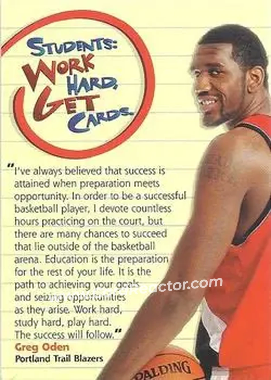 2007-08 Topps #NNO - Greg Oden - Portland Trail Blazers - Front