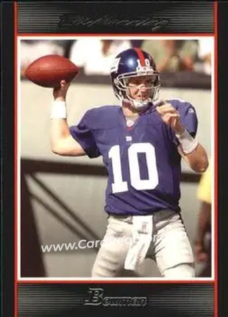 2007 Bowman #16 - Eli Manning - New York Giants - Front