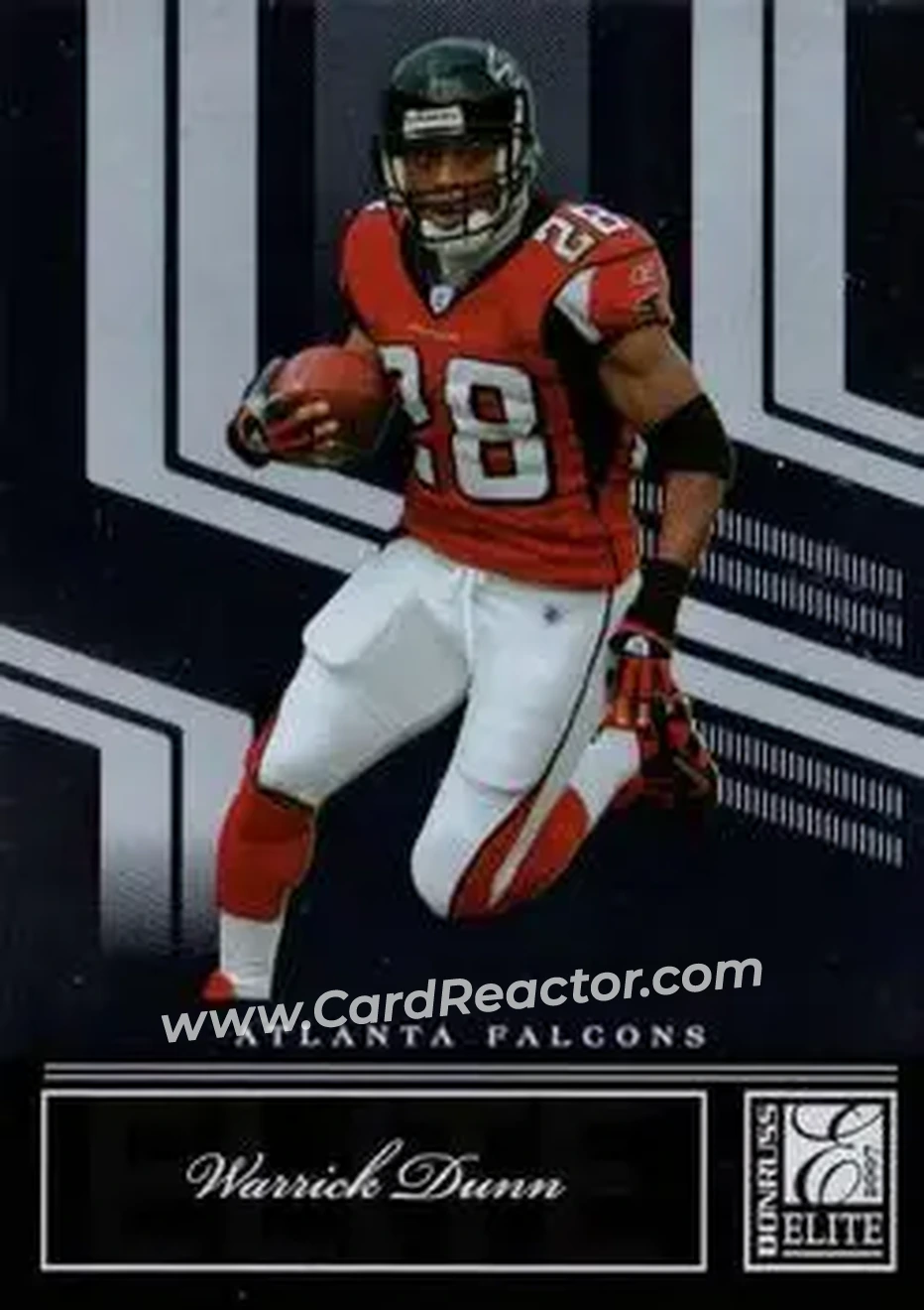 2007 Donruss Elite #7 - Warrick Dunn - Atlanta Falcons - Front