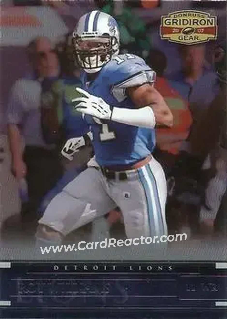 2007 Donruss Gridiron Gear #18 - Roy Williams - Detroit Lions - Front