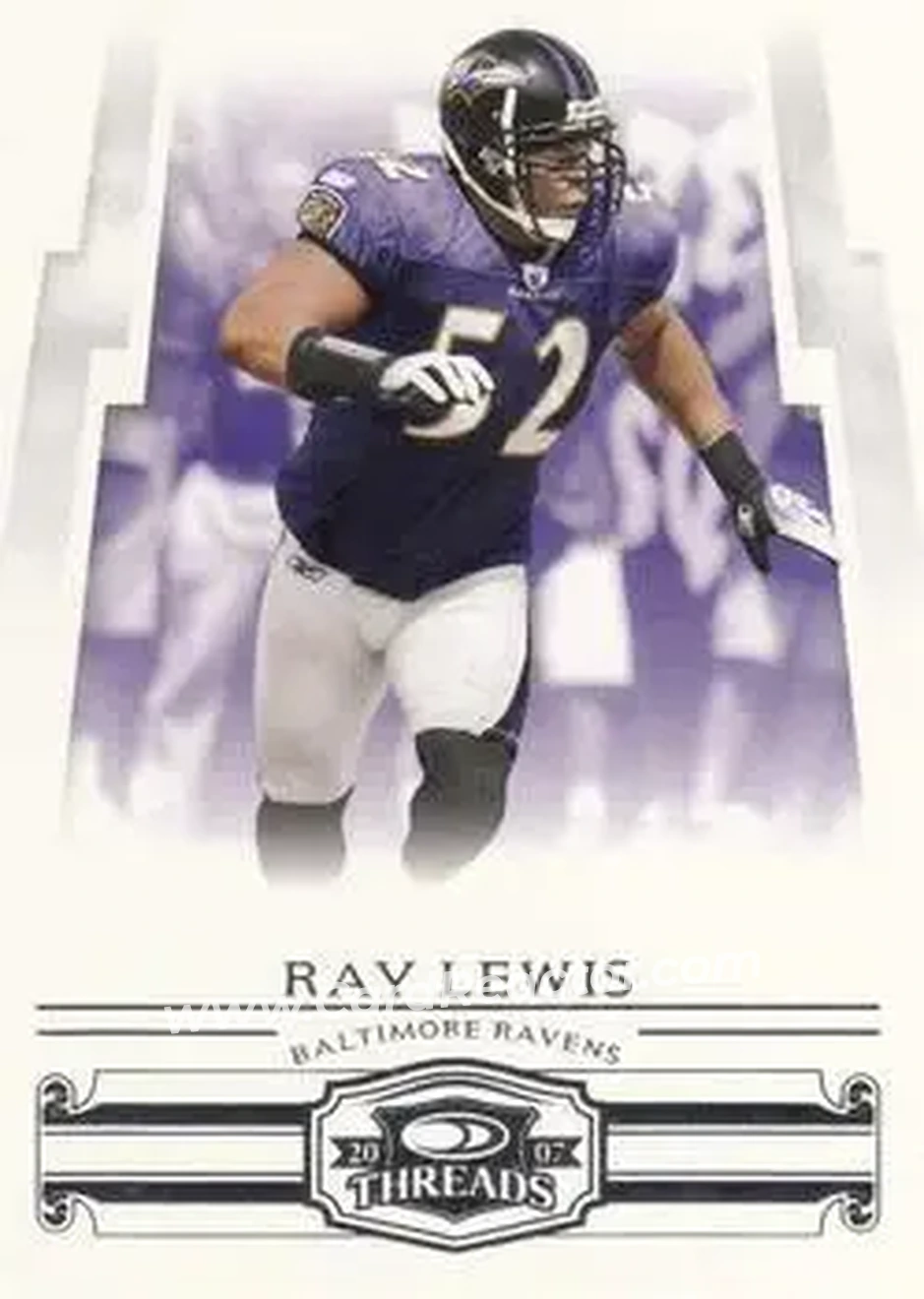 2007 Donruss Threads #6 - Ray Lewis - Baltimore Ravens - Front