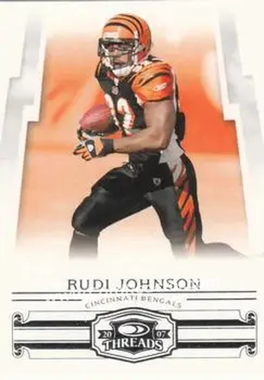 2007 Donruss Threads #12 - Rudi Johnson - Cincinnati Bengals - Front