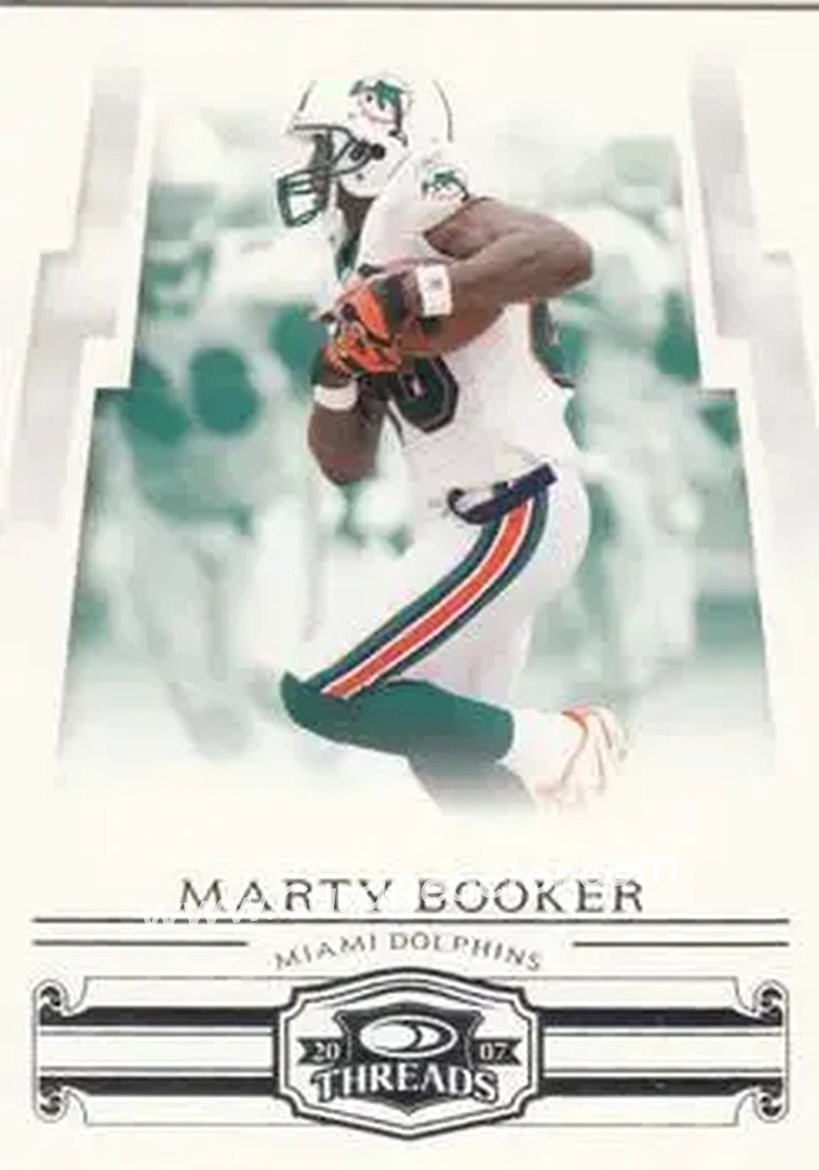 2007 Donruss Threads #25 - Marty Booker - Miami Dolphins