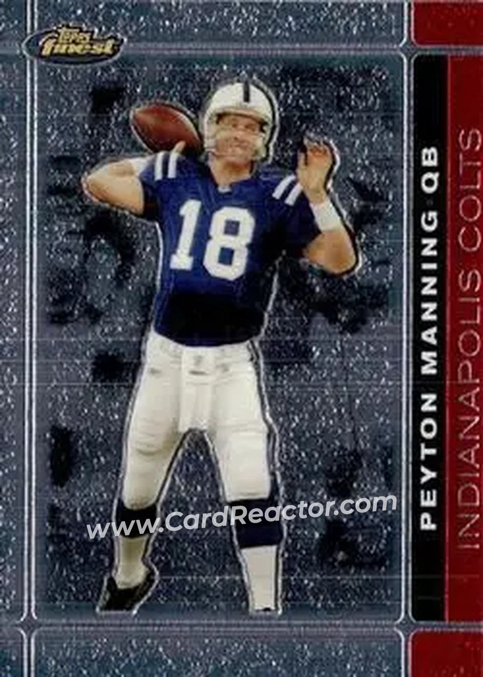 2007 Finest #1 - Peyton Manning - Indianapolis Colts - Front