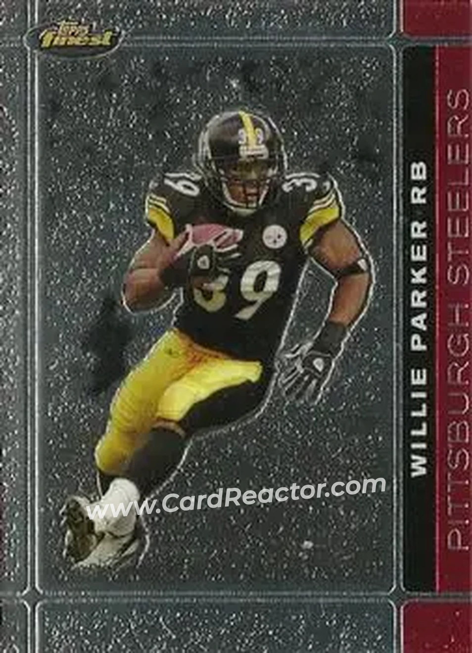 2007 Finest #25 - Willie Parker - Pittsburgh Steelers - Front