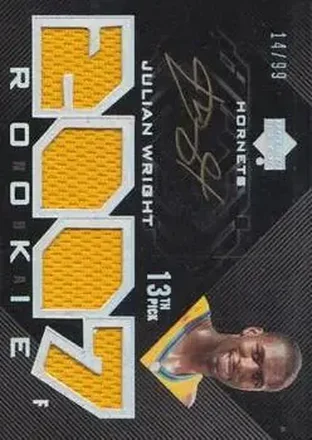 2007-08 UD Black #107 - Julian Wright - New Orleans Hornets