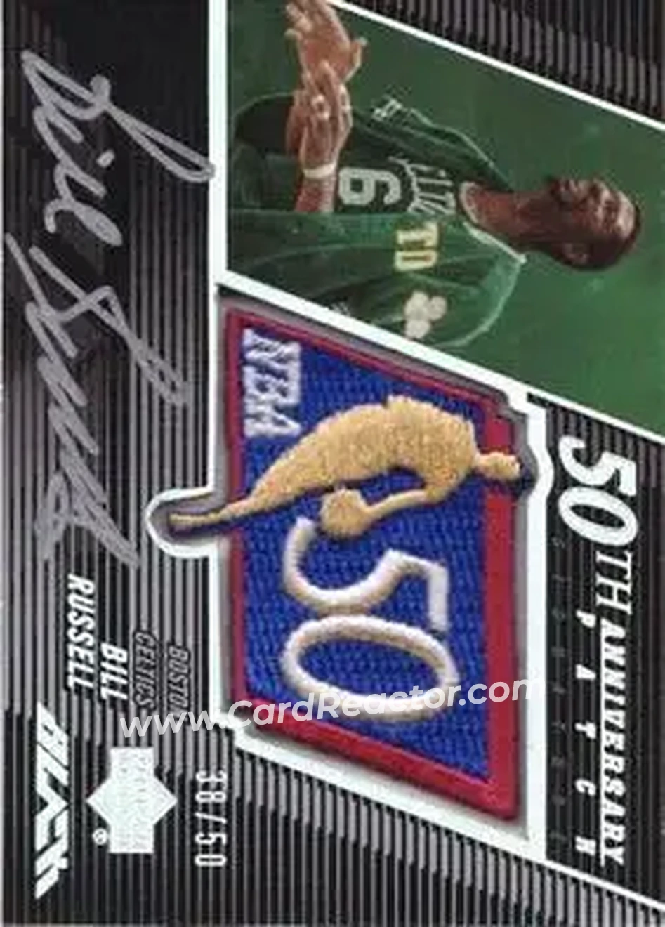 2007-08 UD Black - 50th Anniversary Autographs #50AU-BR - Bill Russell - Boston Celtics - Front
