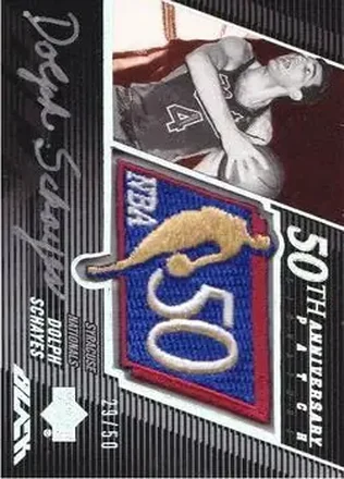 2007-08 UD Black - 50th Anniversary Autographs #50AU-DS - Dolph Schayes - Syracuse Nationals