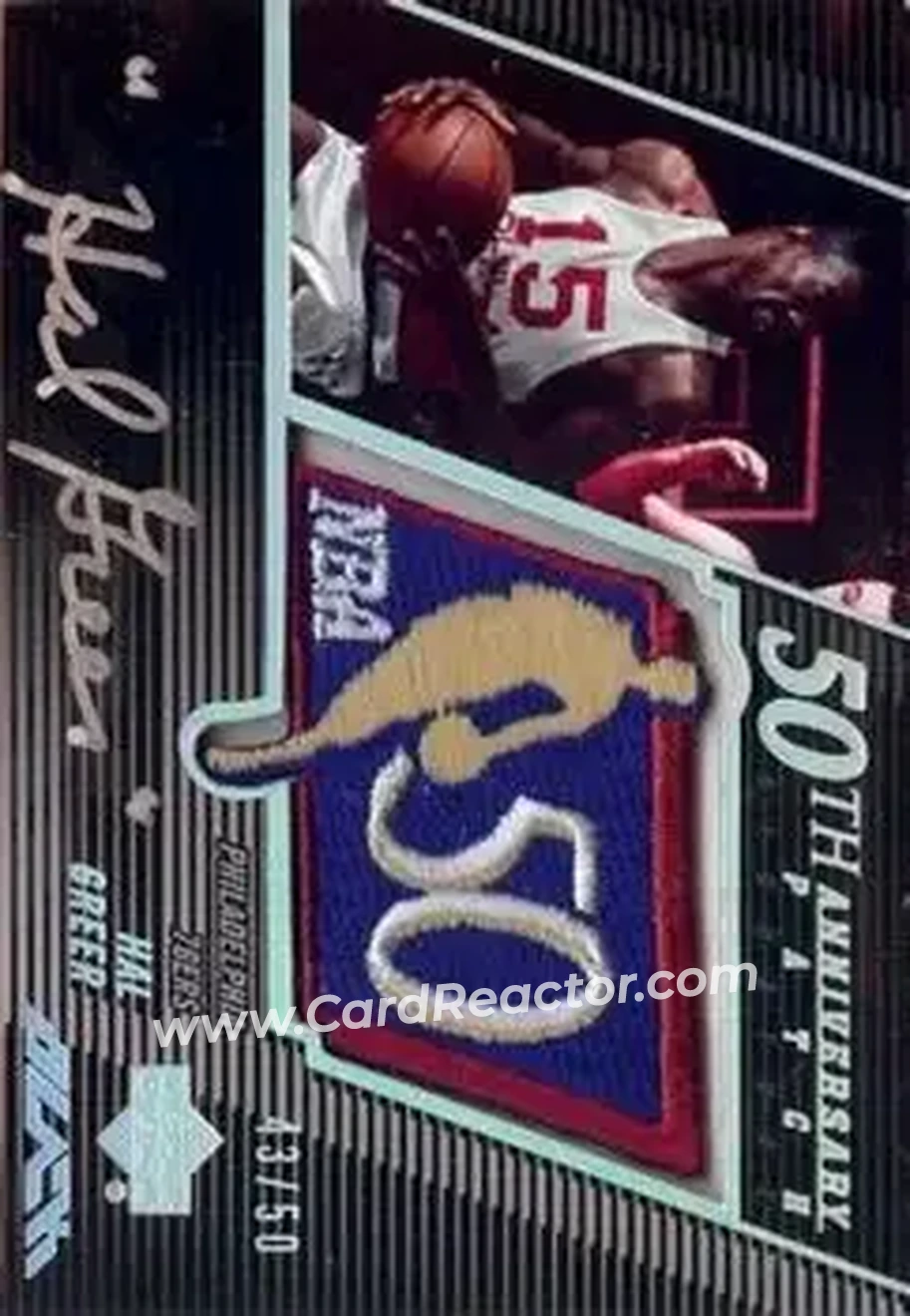 2007-08 UD Black - 50th Anniversary Autographs #50AU-HG - Hal Greer - Philadelphia 76ers - Front