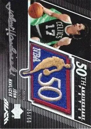 2007-08 UD Black - 50th Anniversary Autographs #50AU-JH - John Havlicek - Boston Celtics