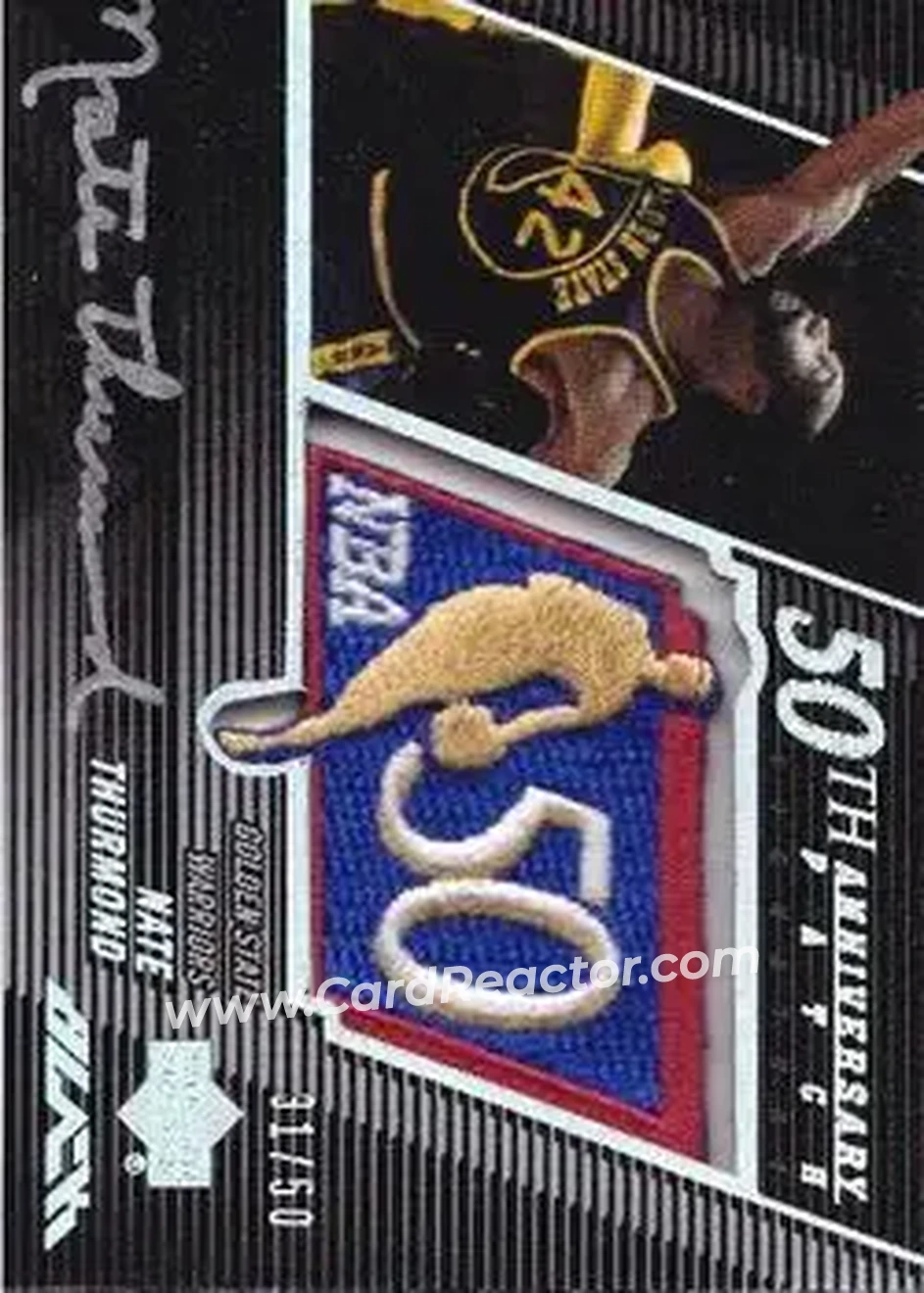 2007-08 UD Black - 50th Anniversary Autographs #50AU-NT - Nate Thurmond - Golden State Warriors - Front