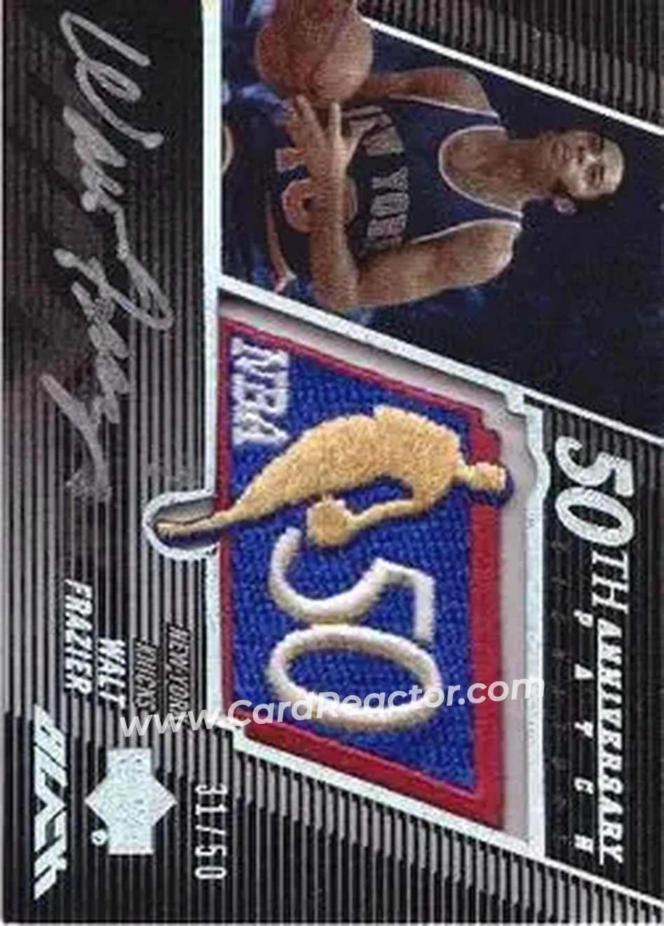 2007-08 UD Black - 50th Anniversary Autographs #50AU-WF - Walt Frazier - New York Knicks - Front 2007-08 UD Black - 50th Anniversary Autographs #50AU-WF - Walt Frazier - New York Knicks - Front