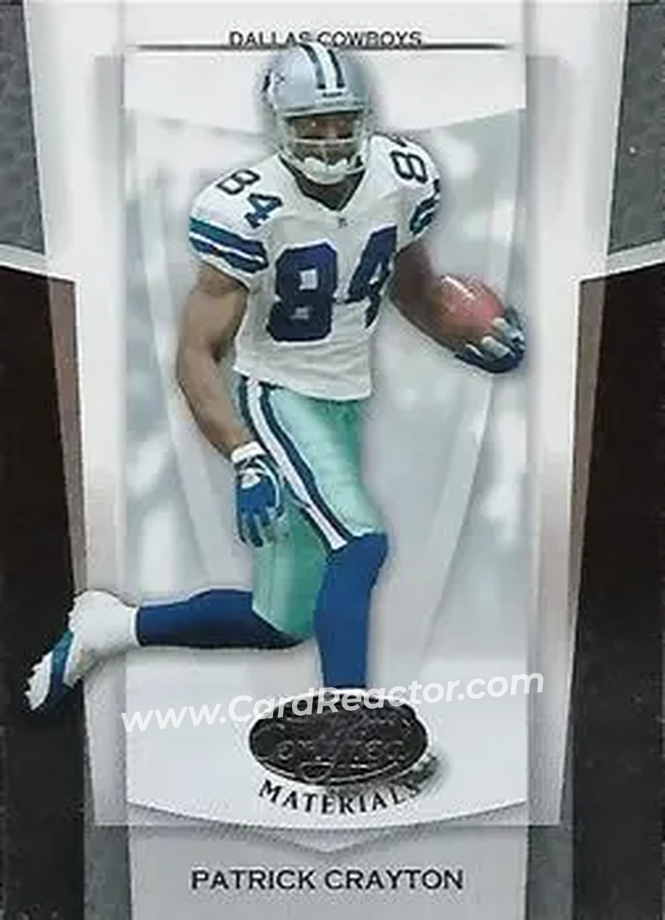 2007 Leaf Certified Materials #6 - Patrick Crayton - Dallas Cowboys - Front 2007 Leaf Certified Materials #6 - Patrick Crayton - Dallas Cowboys - Front