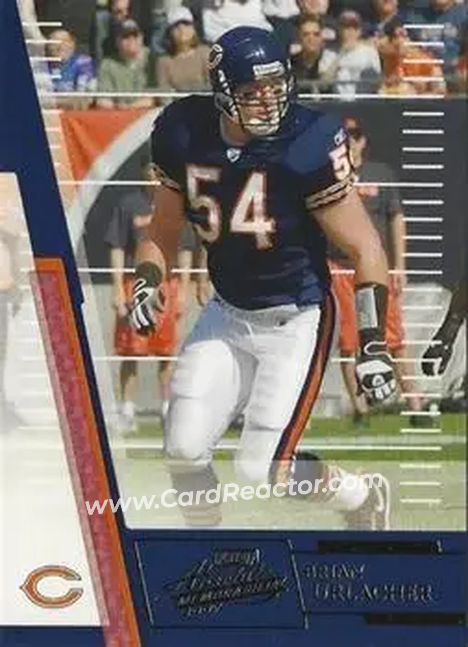 2007 Playoff Absolute Memorabilia #26 - Brian Urlacher - Chicago Bears - Front 2007 Playoff Absolute Memorabilia #26 - Brian Urlacher - Chicago Bears - Front